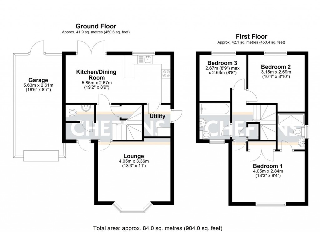 Floorplans For Henley Way, Ely