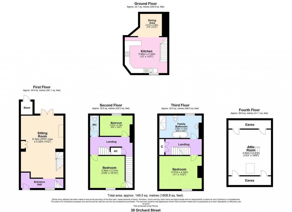Floorplans For Orchard Street, Blandford