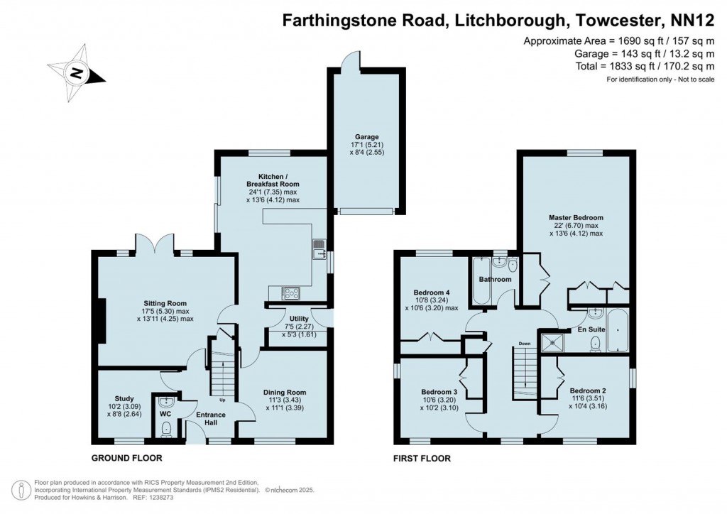 Floorplans For Farthingstone Road, Litchborough, NN12