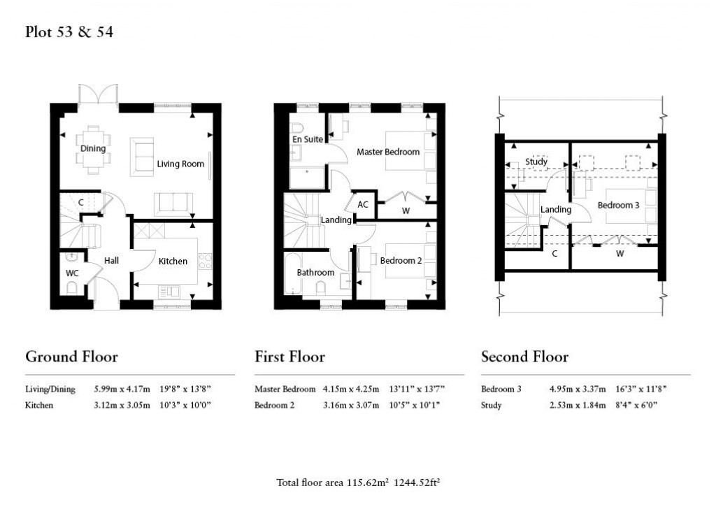 Floorplans For Rivers Edge, Julians Road, Wimborne