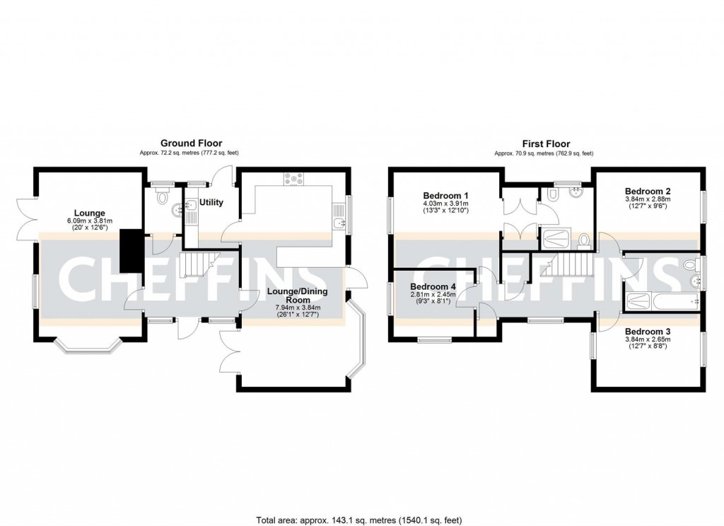 Floorplans For Nutholt Lane, Ely