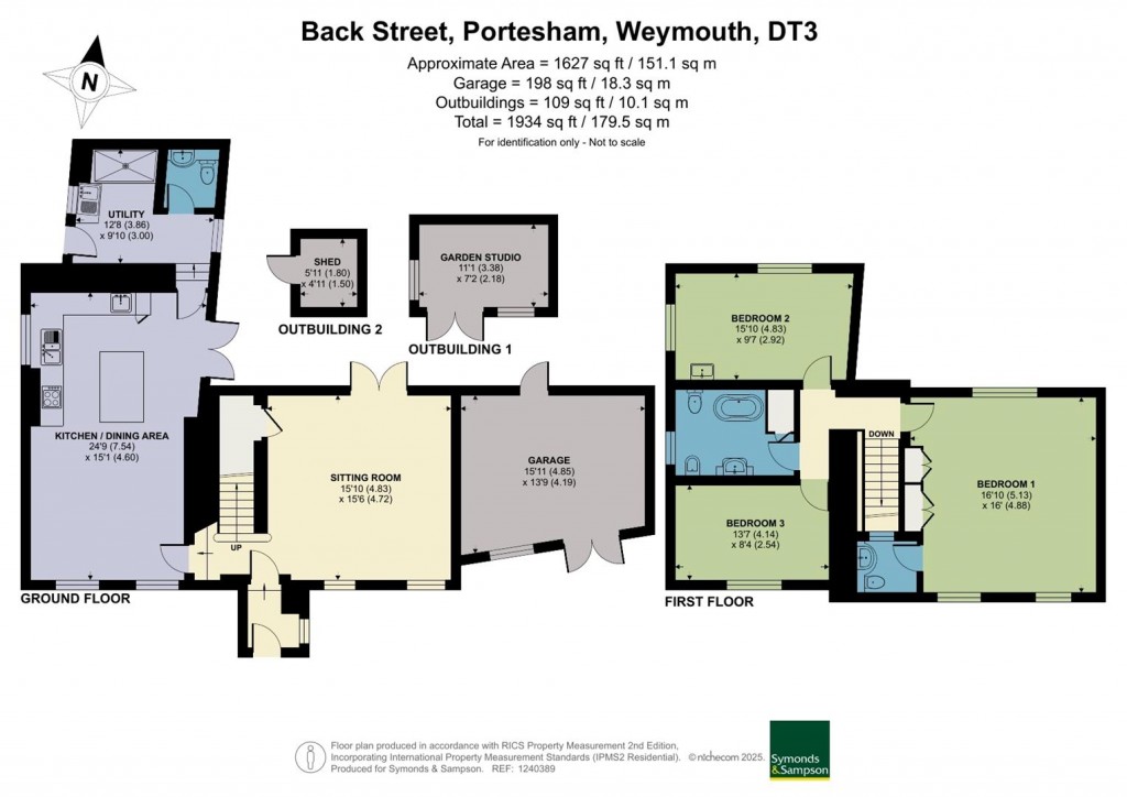 Floorplans For Back Street, Portesham, Weymouth