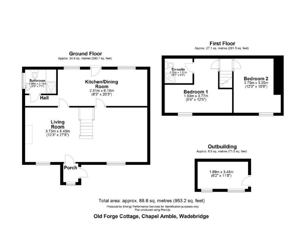 Floorplans For Chapel Amble, Wadebridge