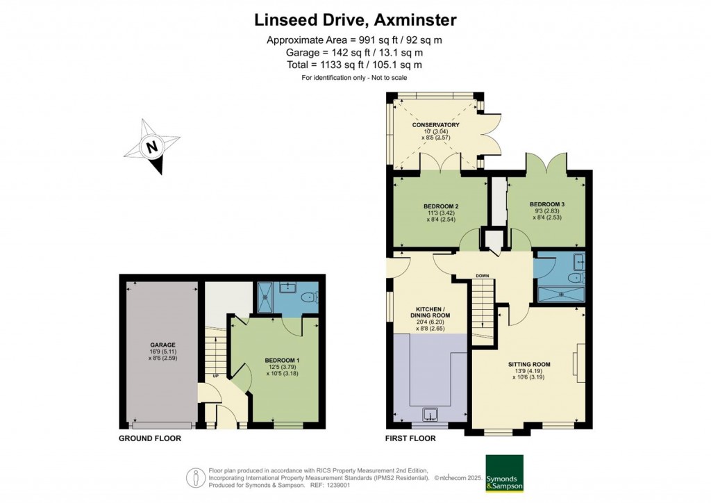 Floorplans For Linseed Drive, Axminster