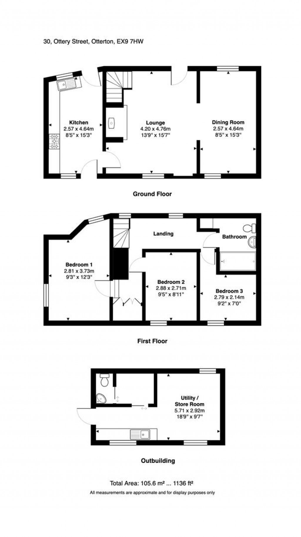 Floorplans For Ottery Street, Otterton