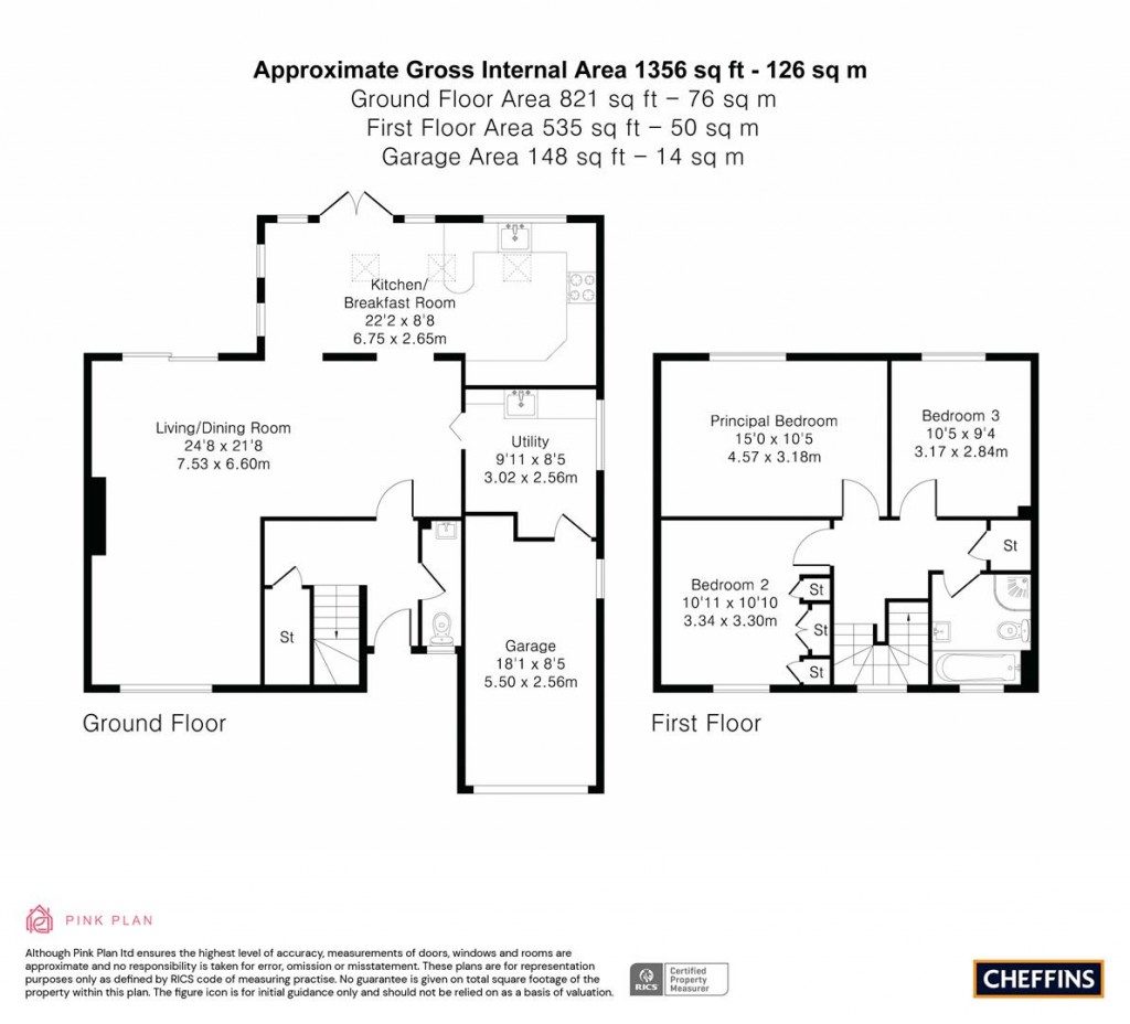 Floorplans For Beaumont Crescent, Cambridge