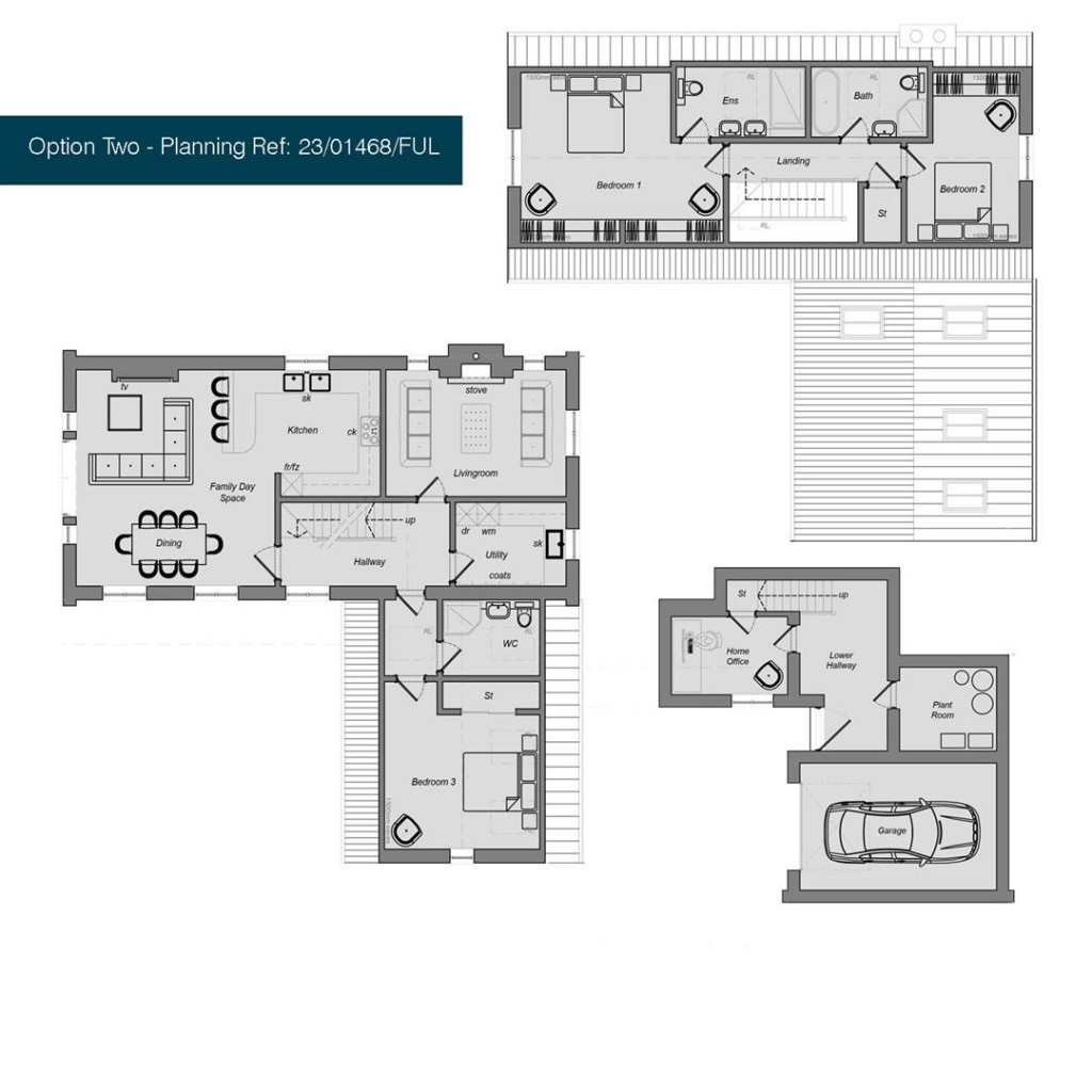 Floorplans For Development Opportunity off Back Lane, Burton Overy, Leicestershire