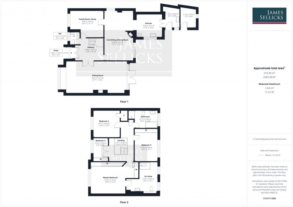 Floorplans For The Yews, Oadby, Leicestershire