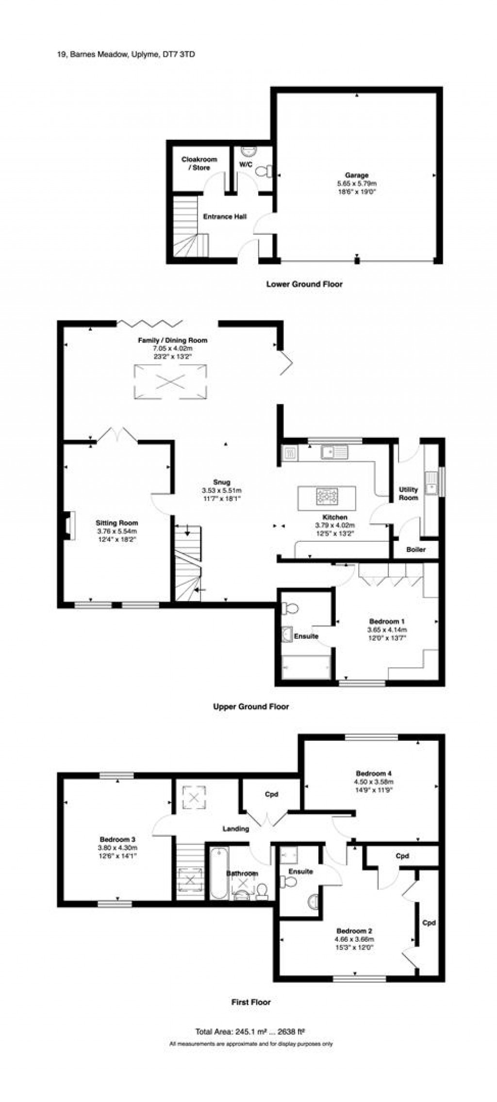 Floorplans For Barnes Meadow, Uplyme