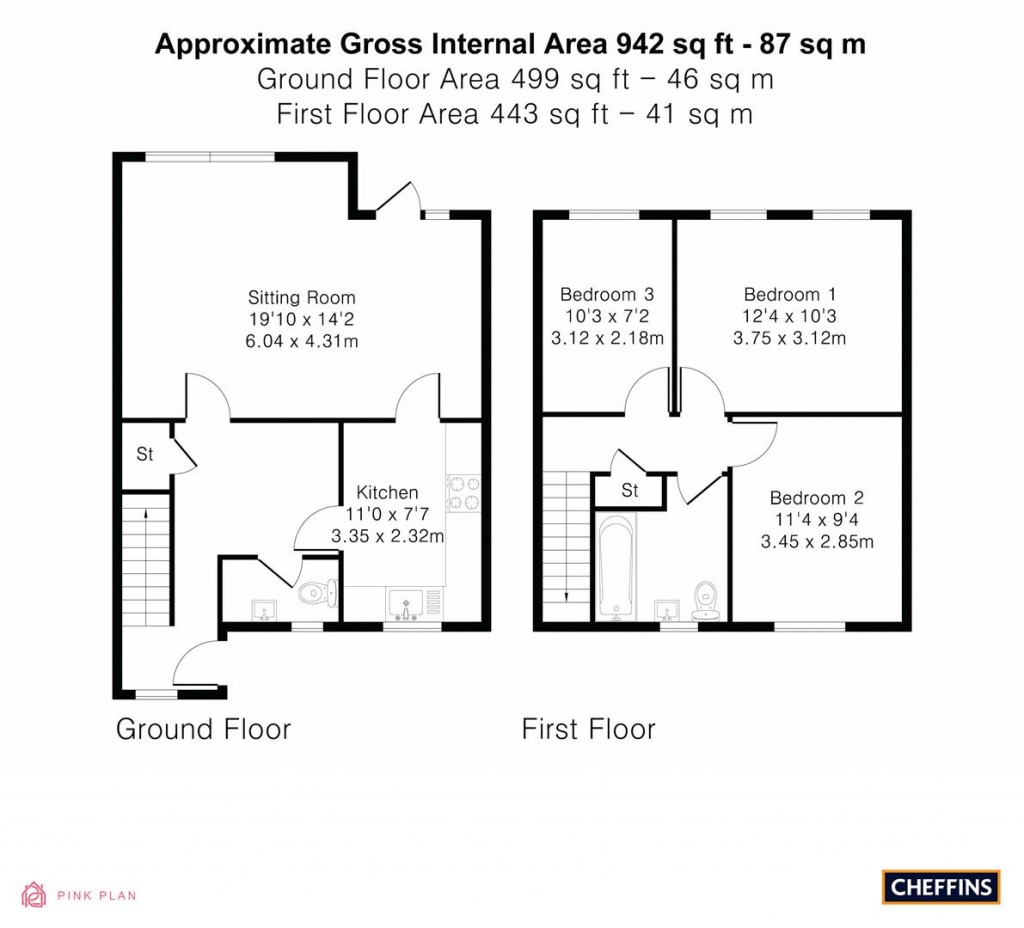 Floorplans For St. Bedes Crescent, Cambridge