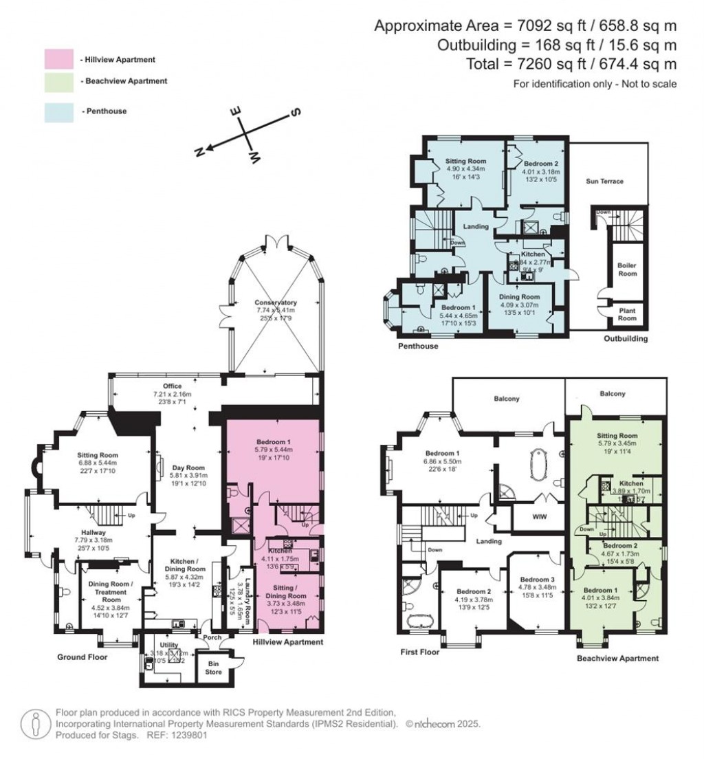 Floorplans For The Promenade, Esplanade, Minehead