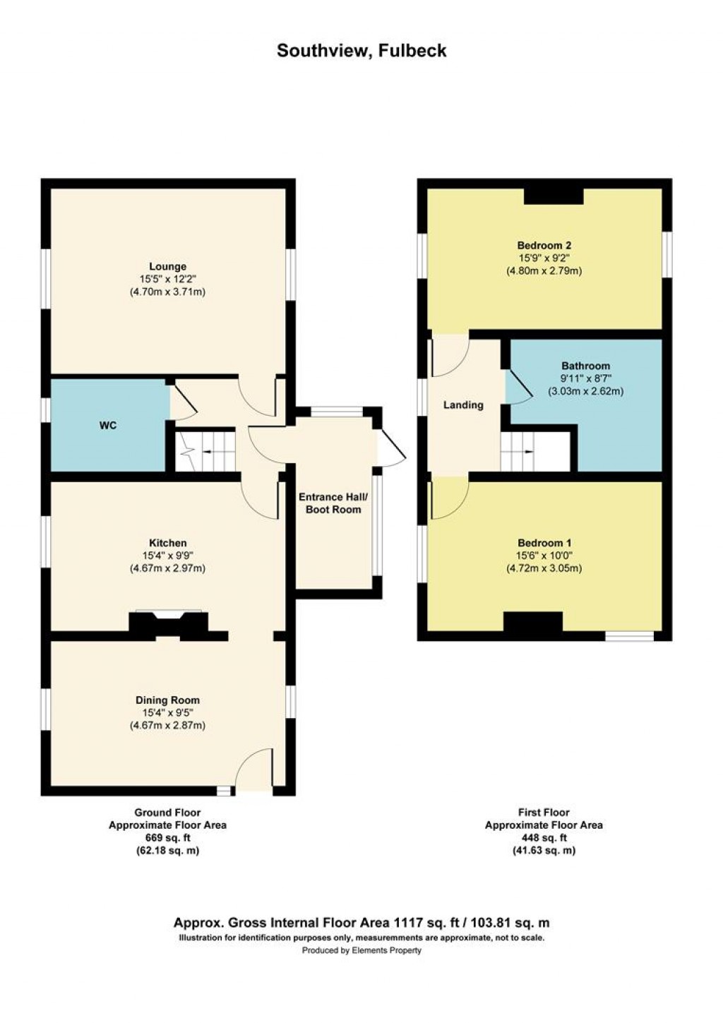 Floorplans For Washdyke Lane, Fulbeck, Grantham