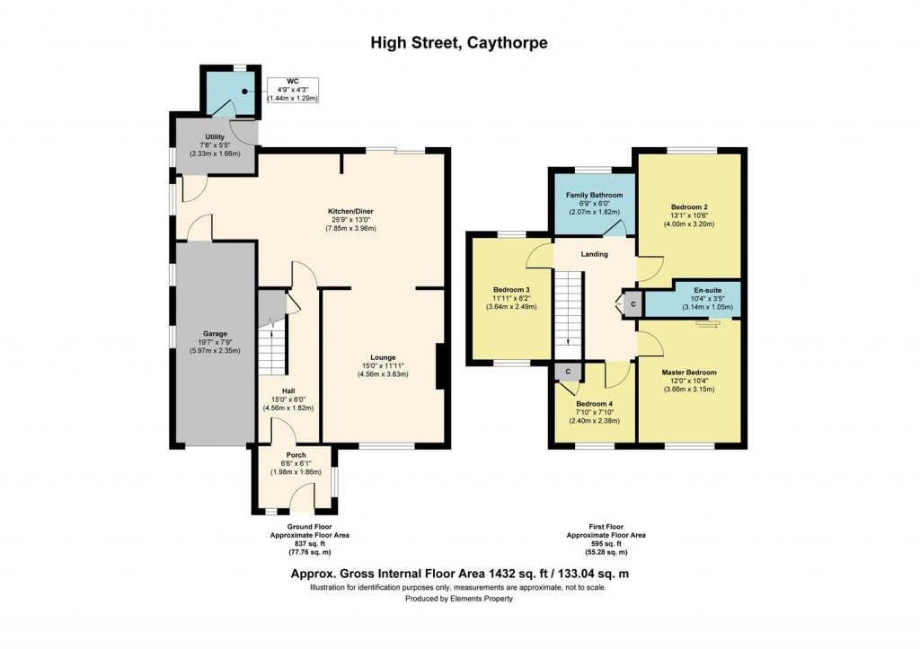 Floorplans For High Street, Caythorpe