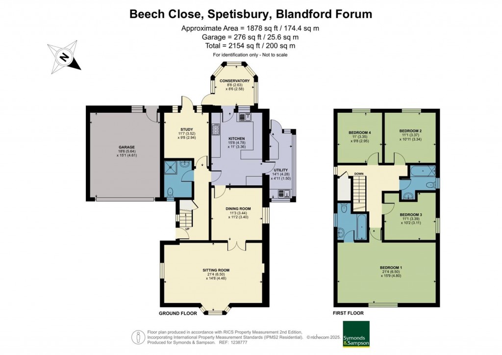 Floorplans For Beech Close, Spetisbury, Blandford Forum