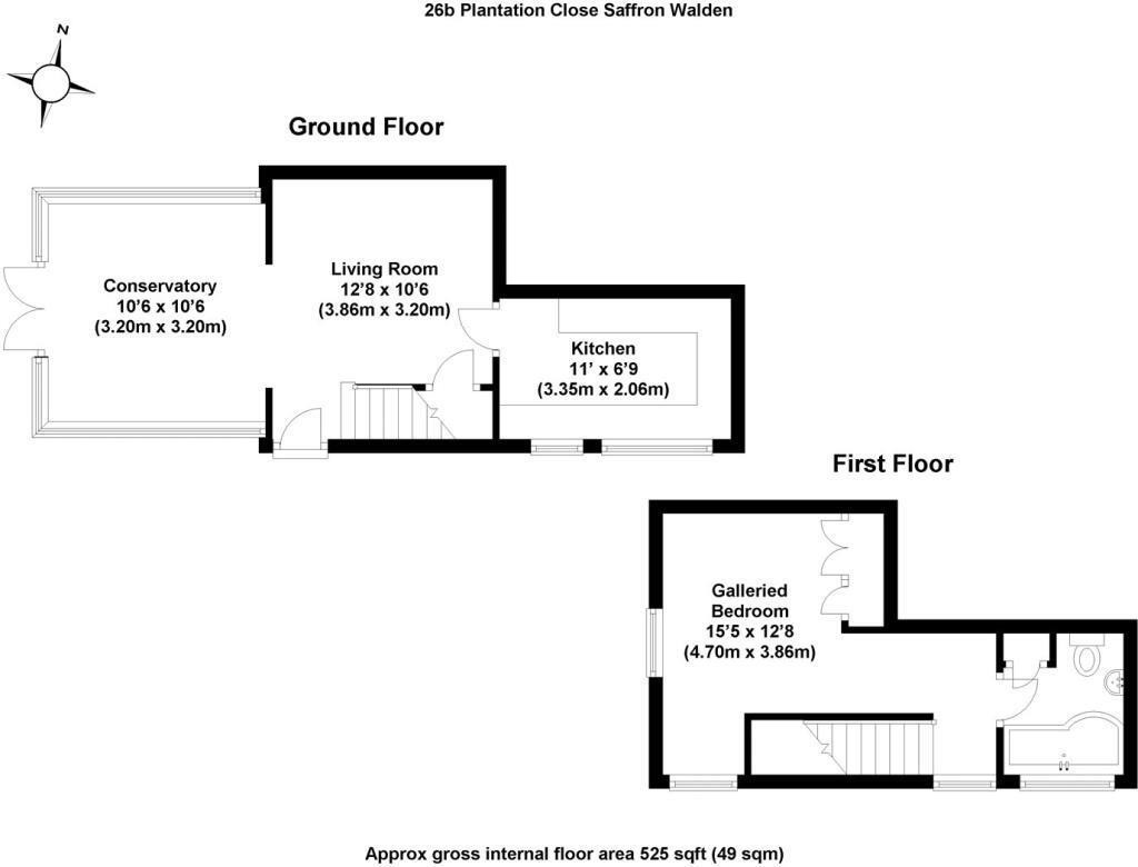 Floorplans For Plantation Close, Saffron Walden