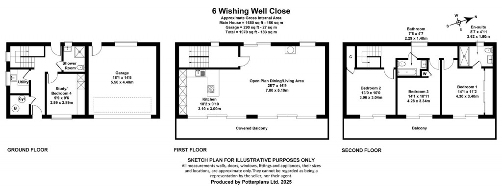 Floorplans For Pondwell, Isle of Wight