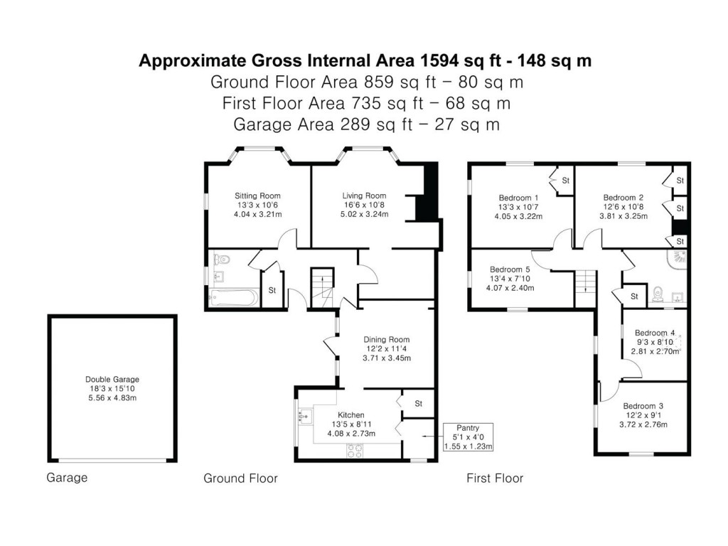 Floorplans For Dash End Lane, Kedington, Haverhill