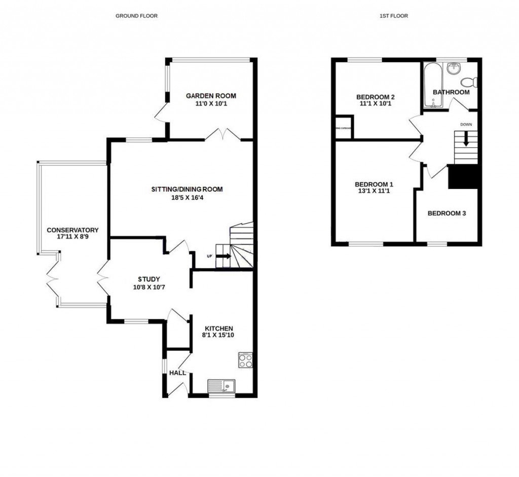 Floorplans For Tukes Way, Saffron Walden