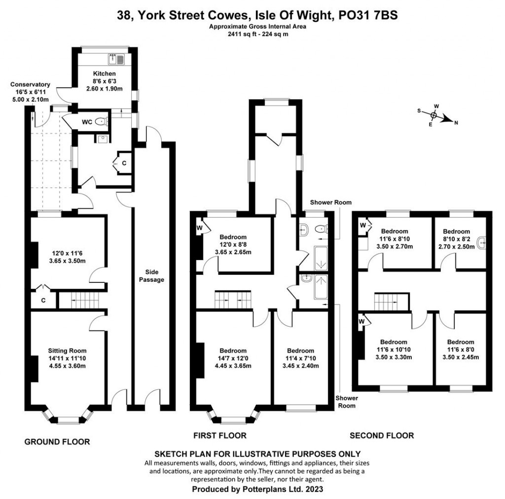 Floorplans For Cowes, Isle of Wight