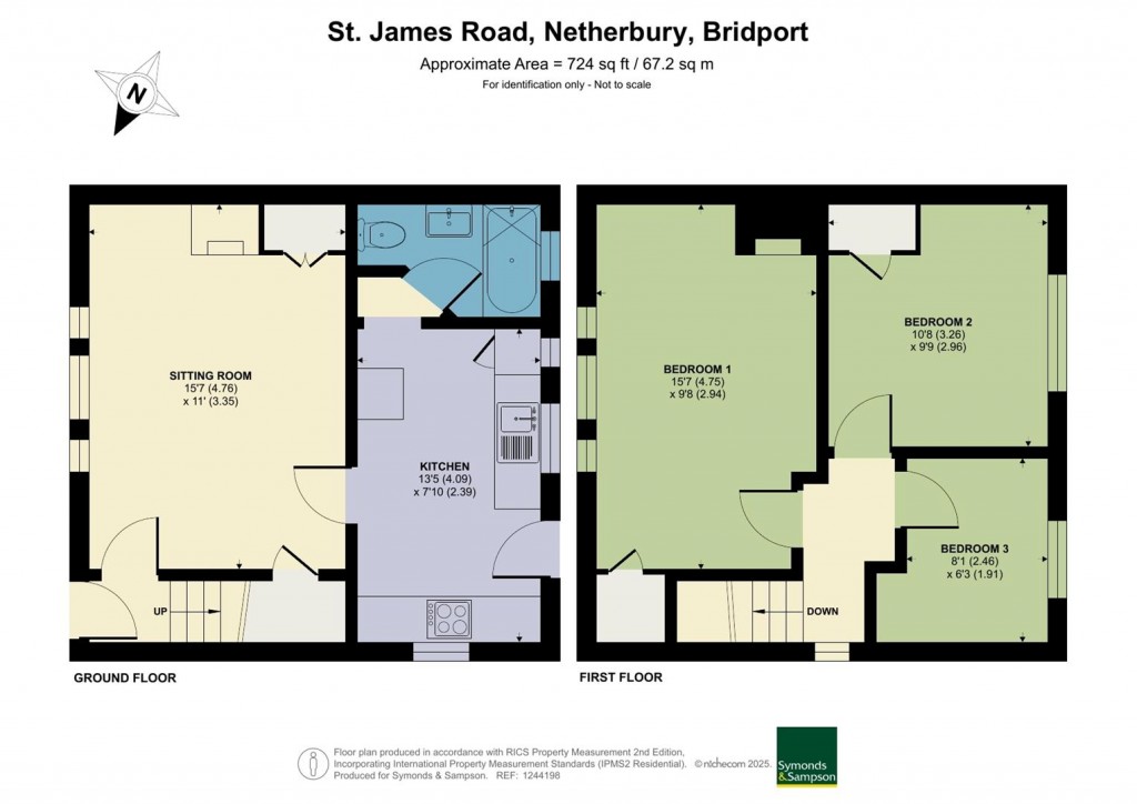 Floorplans For St. James Road, Netherbury, Bridport