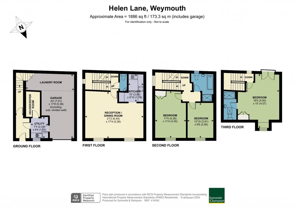Floorplans For Helen Lane, Weymouth, Dorset