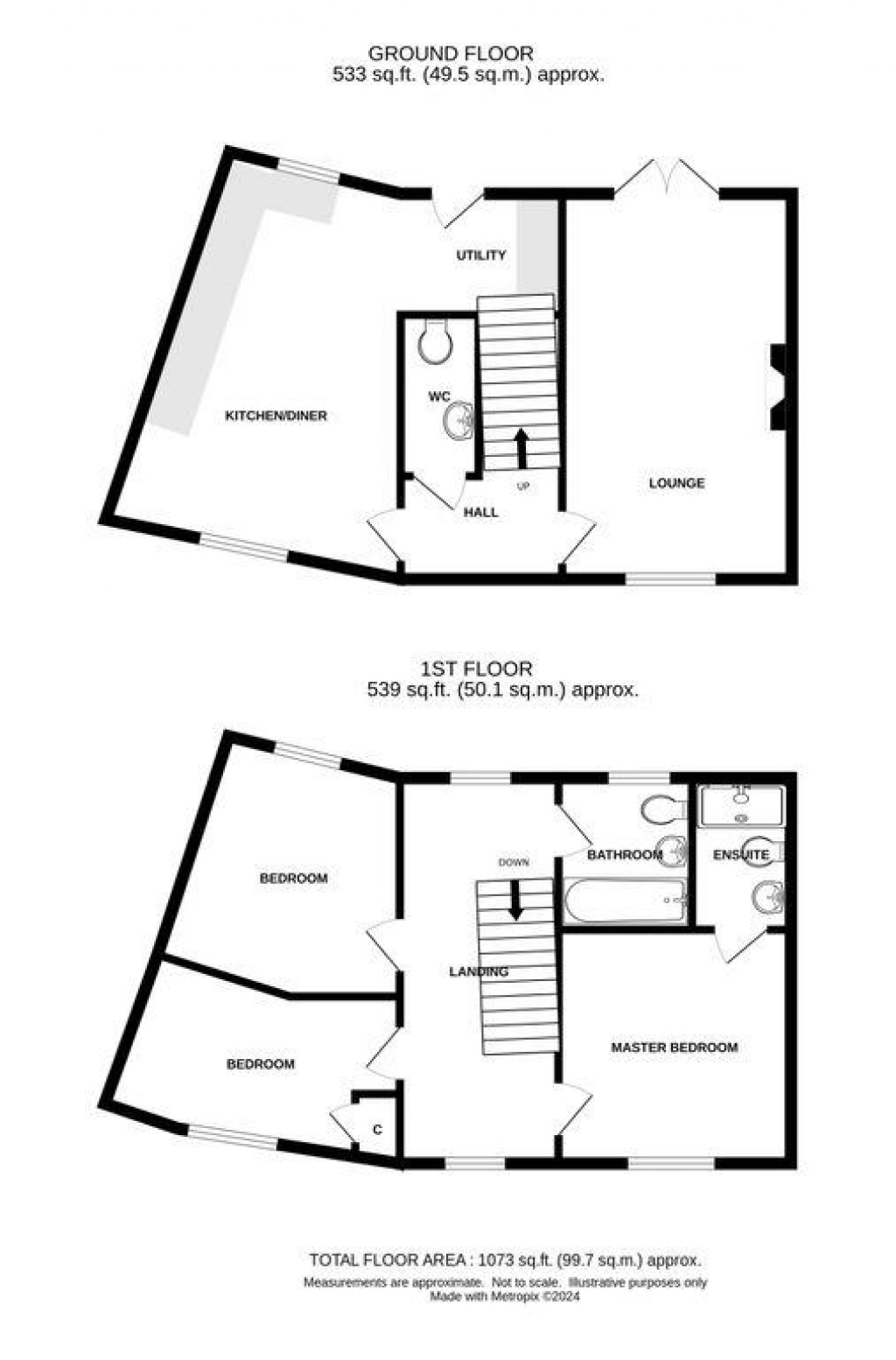 Floorplans For Haye Lane, Lyme Regis