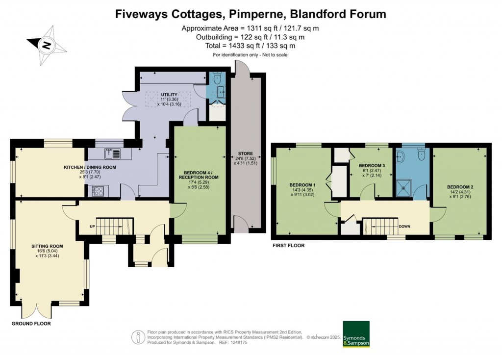Floorplans For Church Road, Pimperne, Blandford Forum