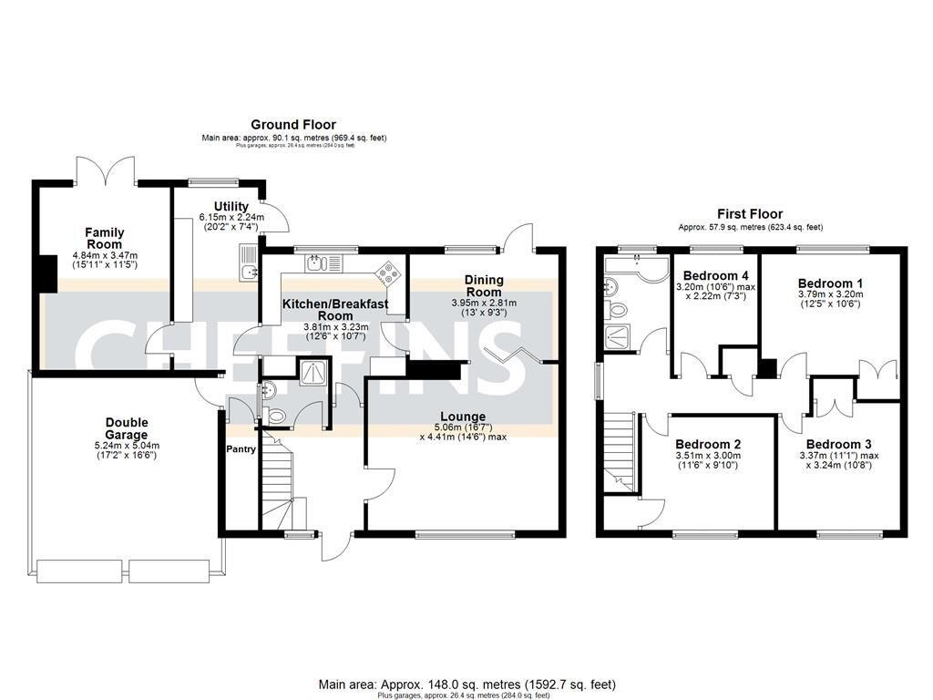 Floorplans For Eastwood Close, Sutton, Ely