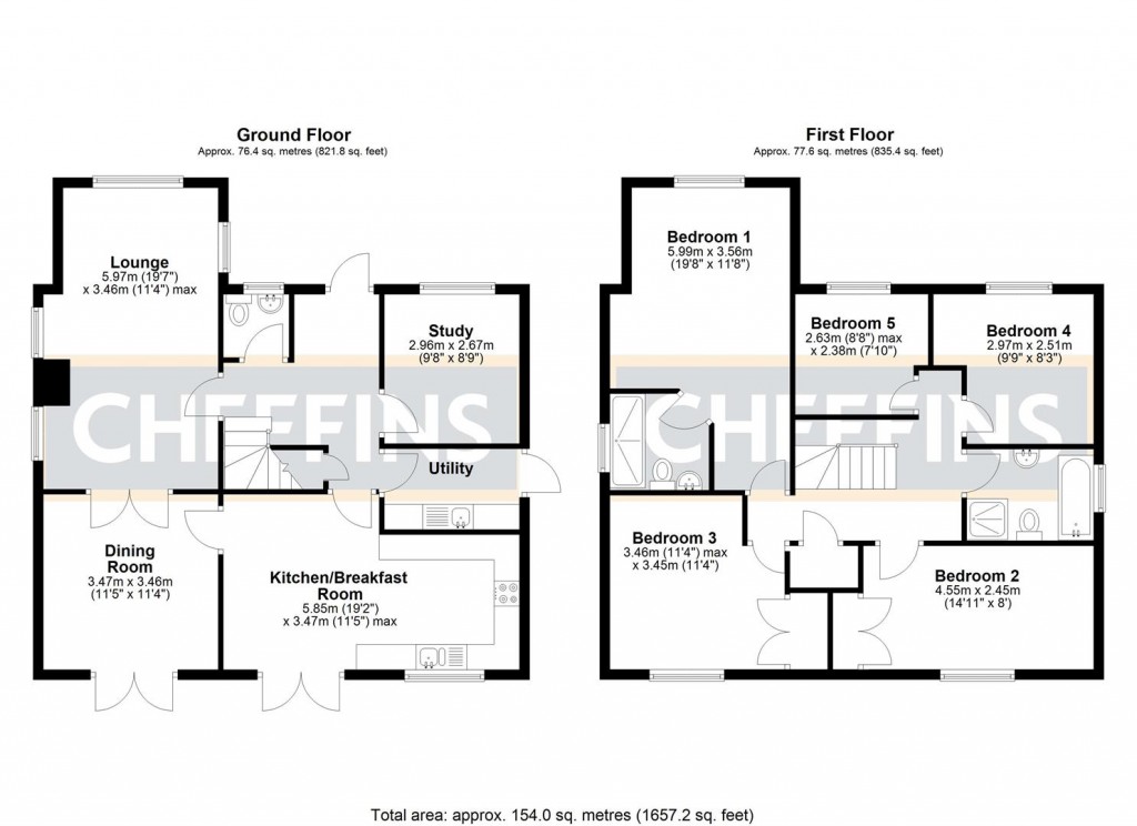 Floorplans For Buckingham Drive, Ely