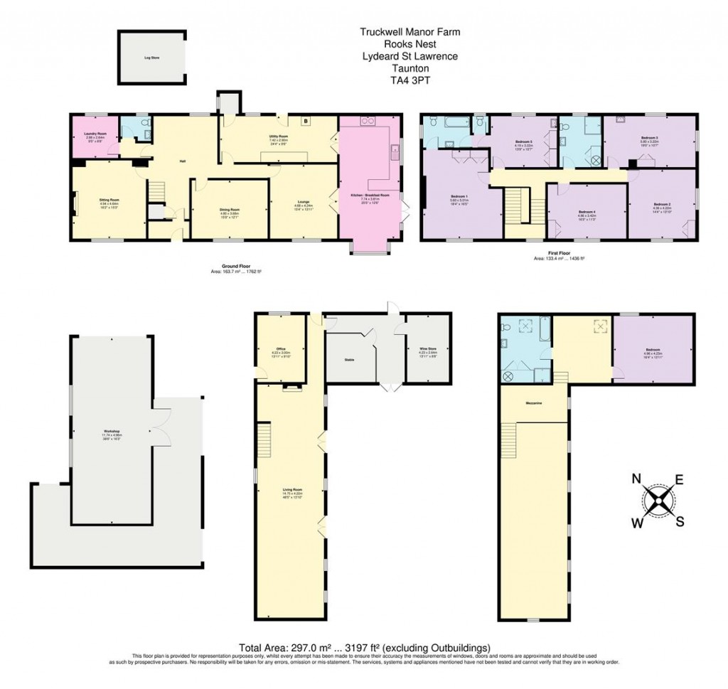 Floorplans For Rooks Nest, Lydeard St. Lawrence, Taunton