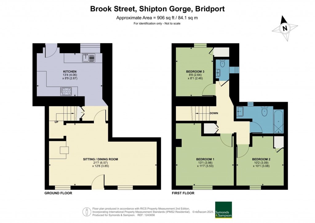 Floorplans For Brook Street, Shipton Gorge, Bridport
