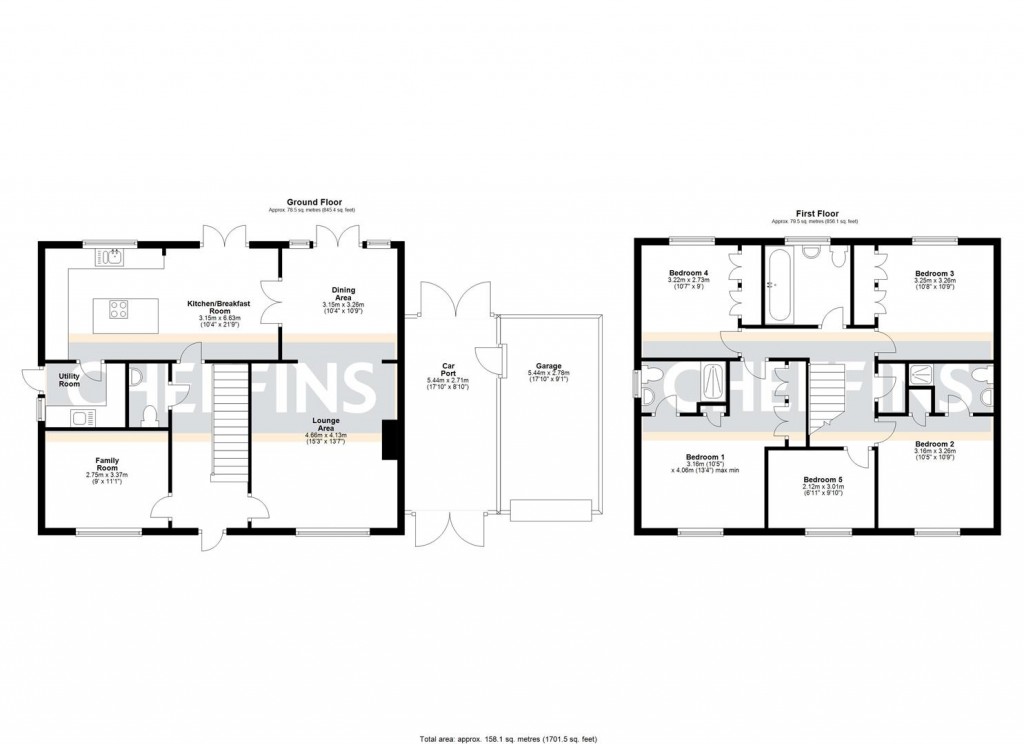 Floorplans For Beresford Road, Ely