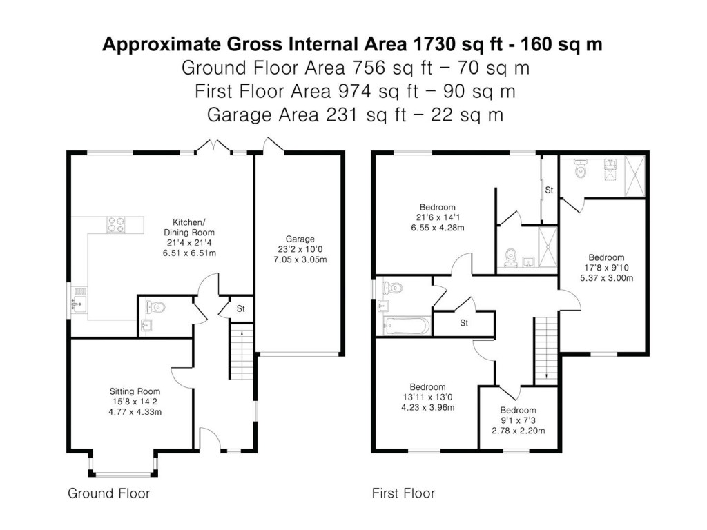 Floorplans For Joyce Frankland Close, Newport