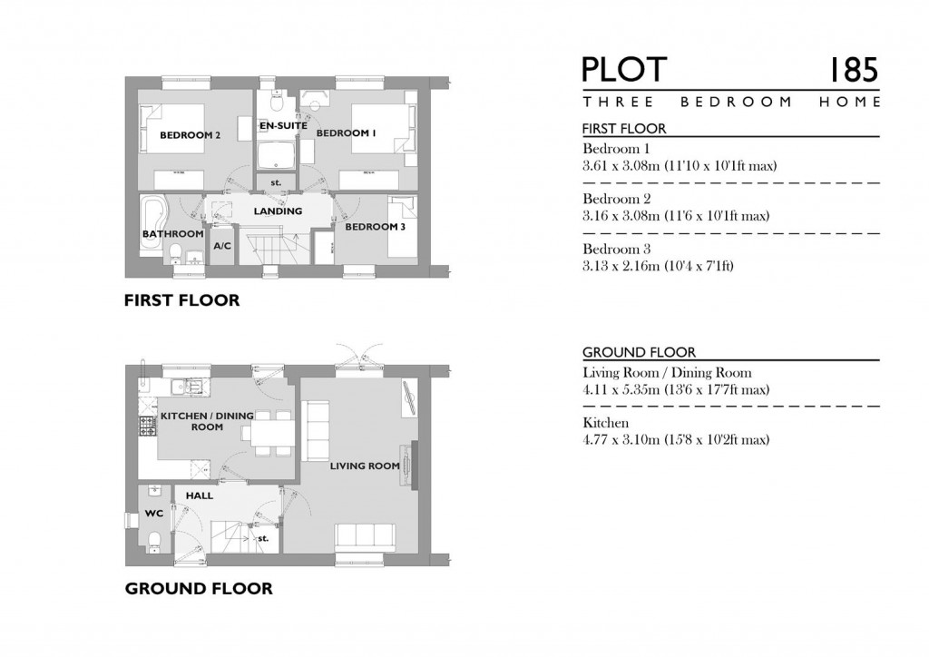 Floorplans For Nottington Park, Nottington, Weymouth