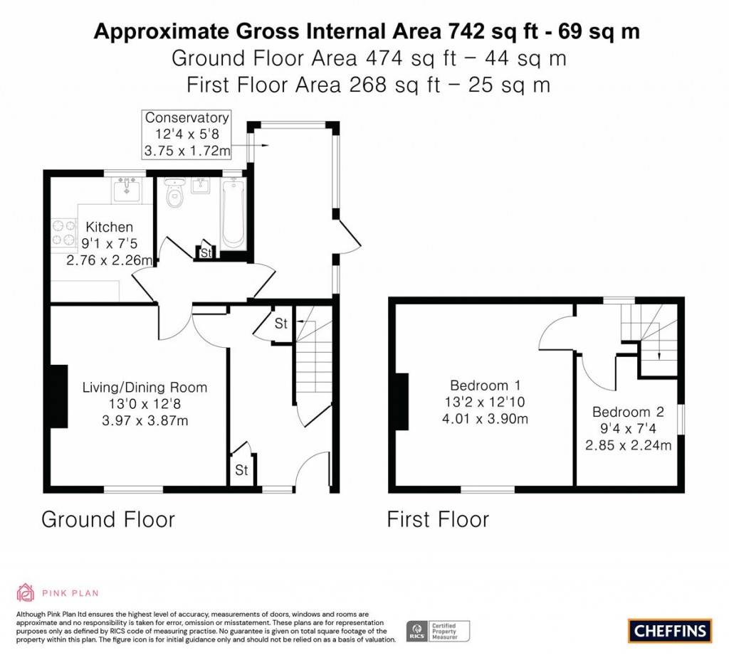 Floorplans For Reed End, Therfield