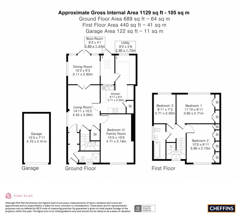 Floorplans For Cliveden Close, Cambridge