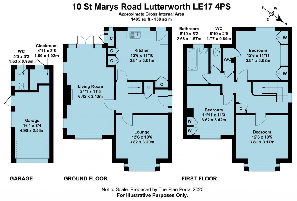 Floorplans For St. Marys Road, Lutterworth, LE17