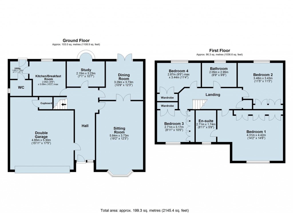 Floorplans For Middle Greeve, Wootton, Northampton, NN4