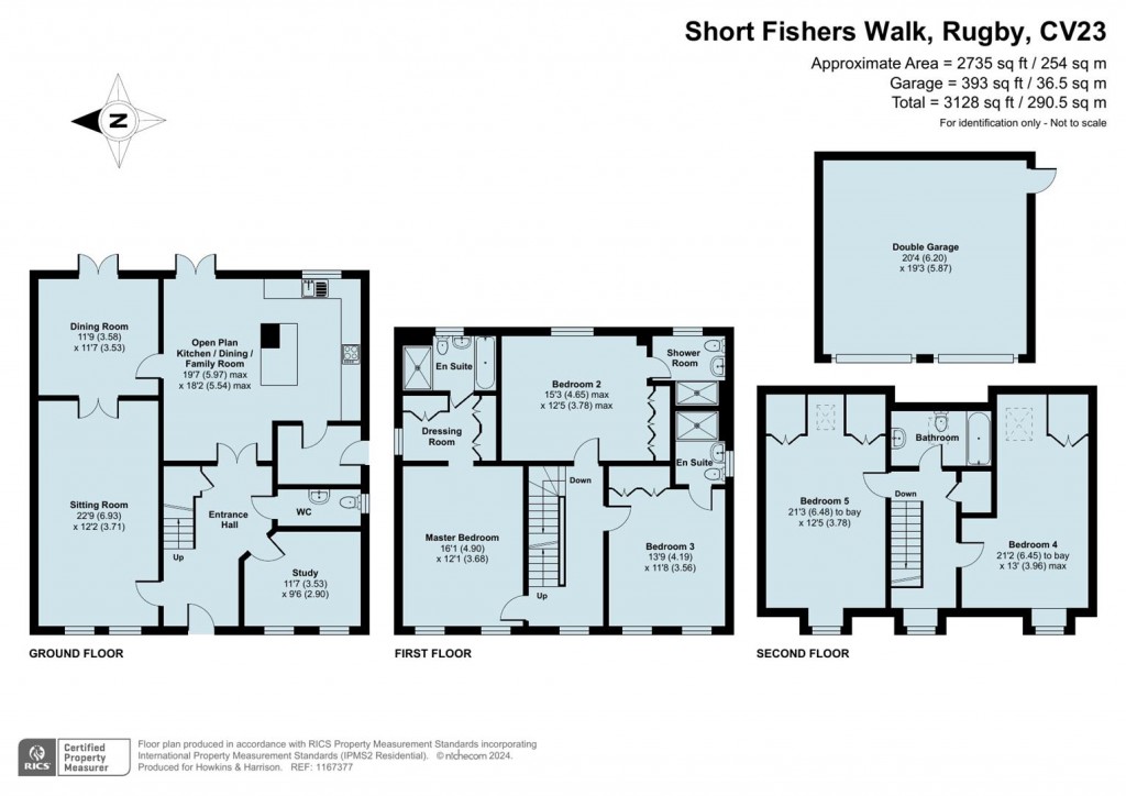 Floorplans For Short Fishers Walk, Rugby, CV23