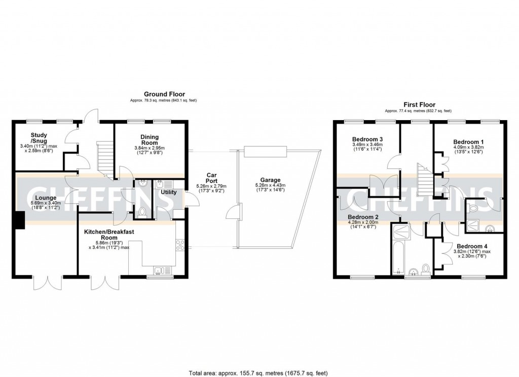 Floorplans For Collier Close, Ely
