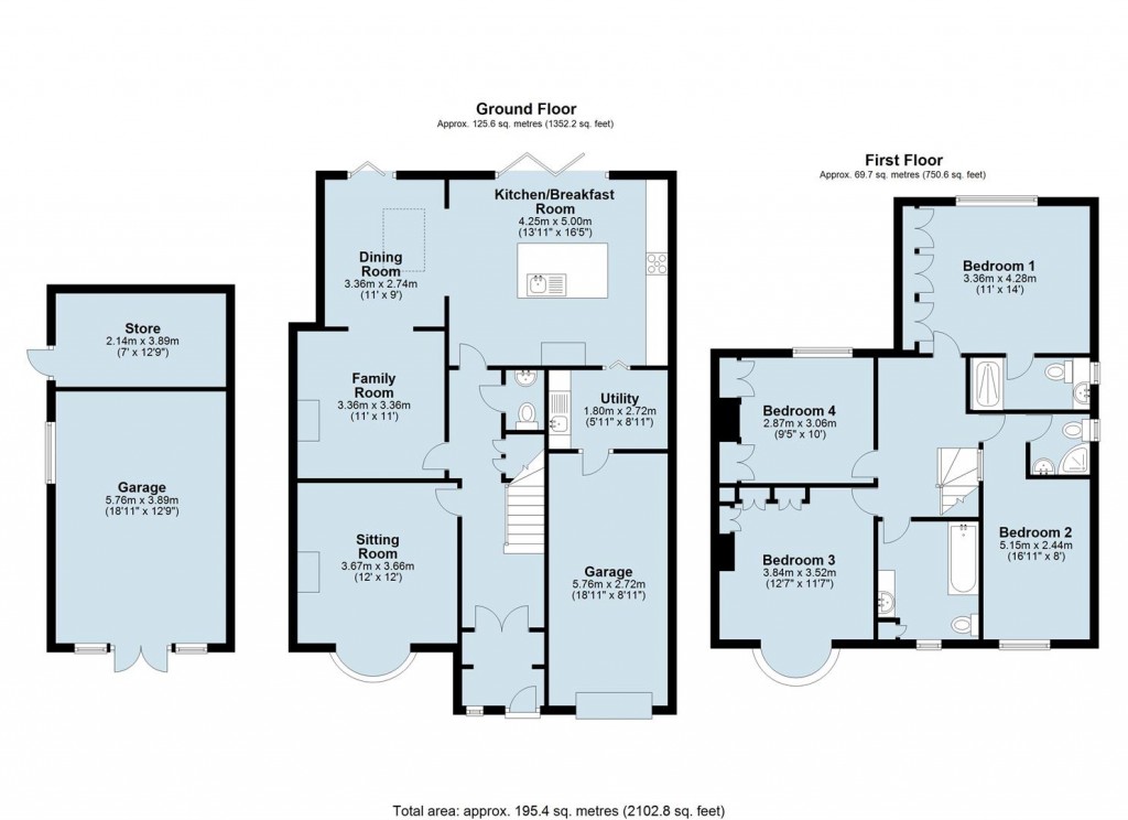 Floorplans For South View, Kislingbury, Northampton, NN7