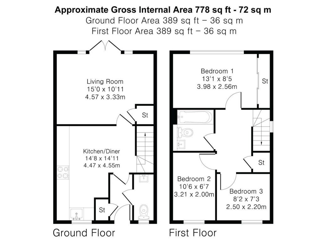 Floorplans For Meadowsweet Way, Newport, Saffron Walden