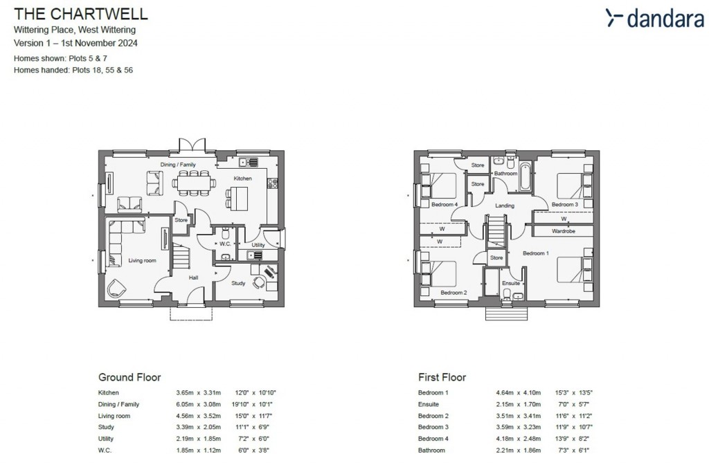 Floorplans For Lapwing Walk, West Wittering, PO20