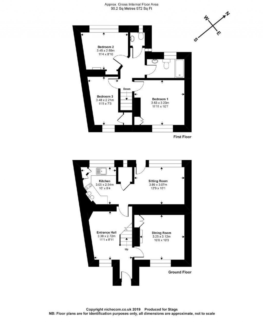 Floorplans For Hillhead Cottages, Colyton
