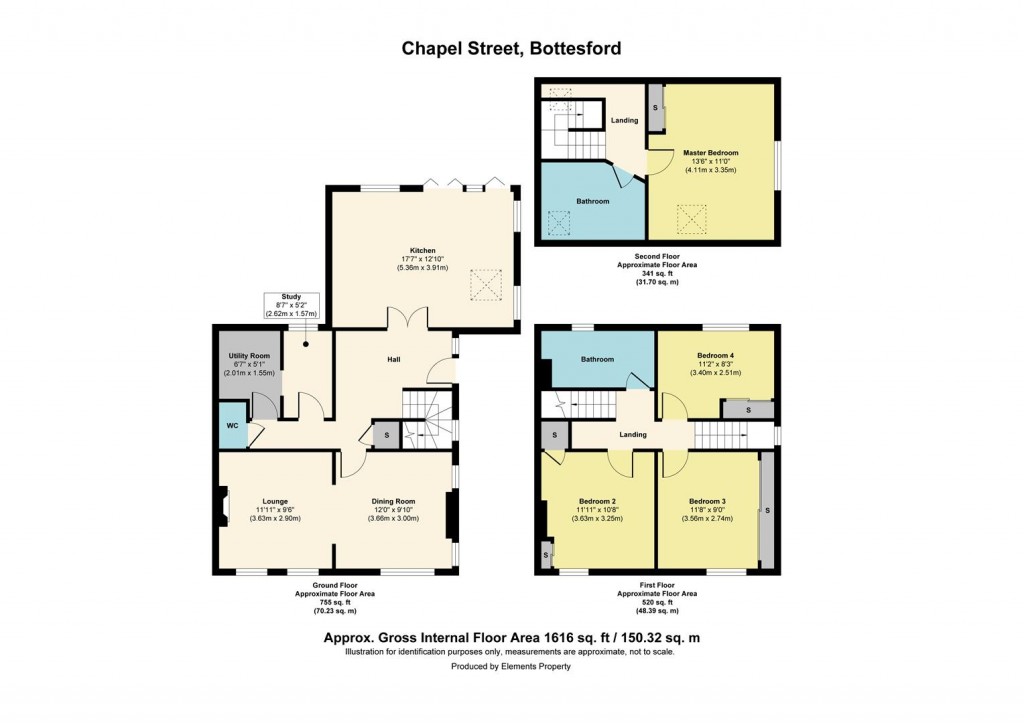 Floorplans For Chapel Street, Bottesford