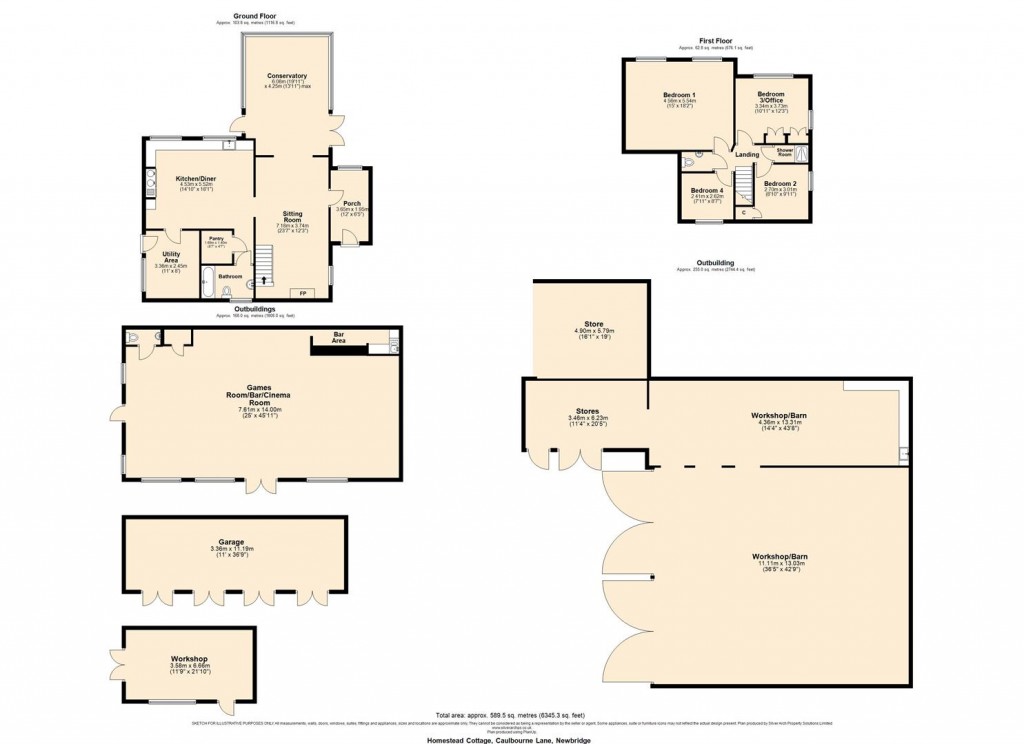 Floorplans For Newbridge, Isle of Wight