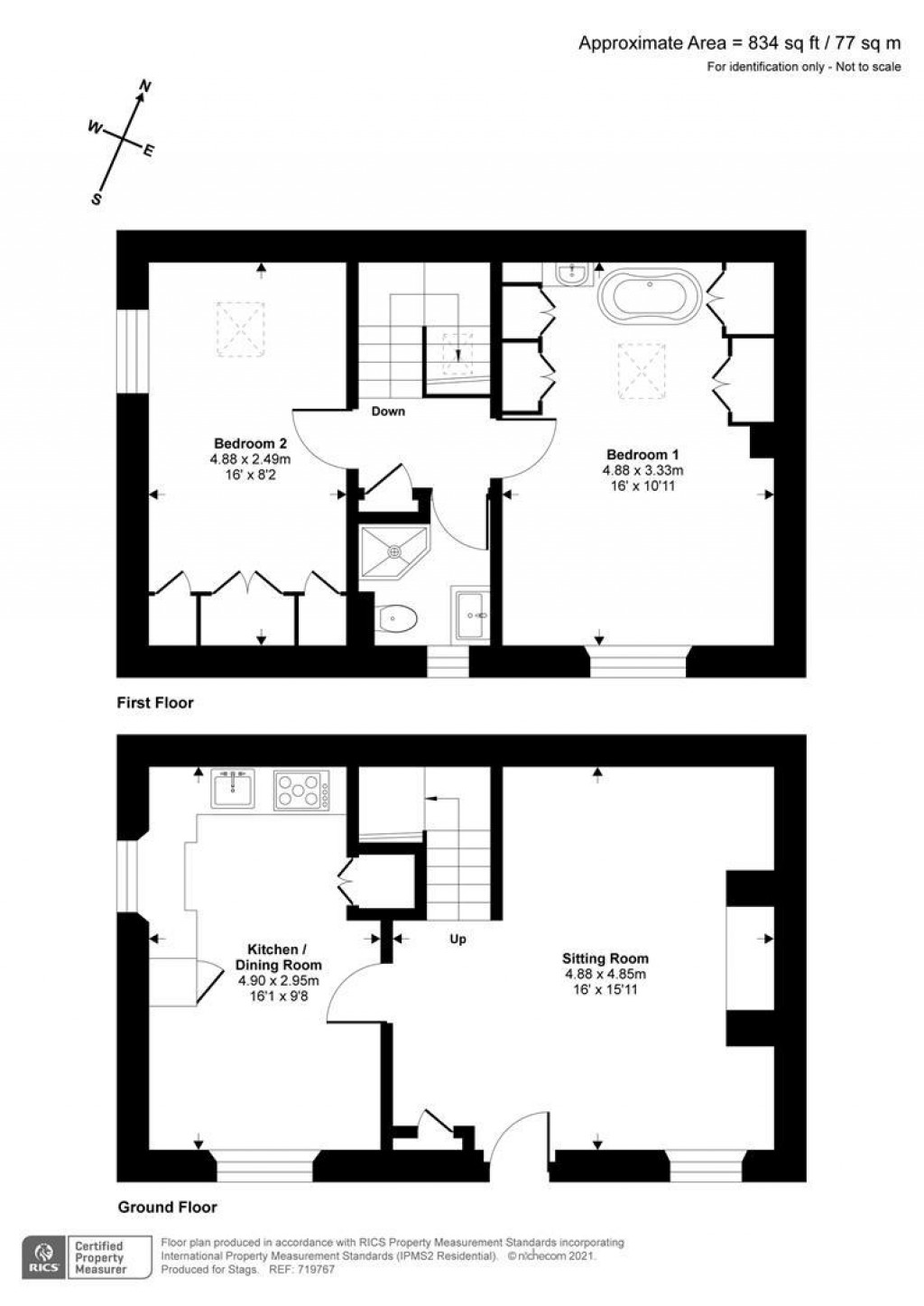 Floorplans For Middle Hutcherleigh, Blackawton, Totnes