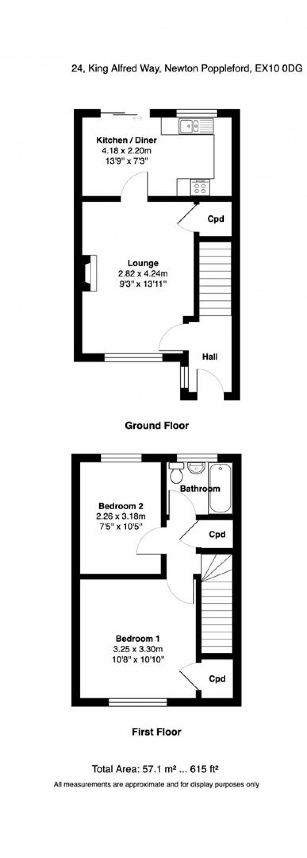 Floorplans For King Alfred Way, Newton Poppleford