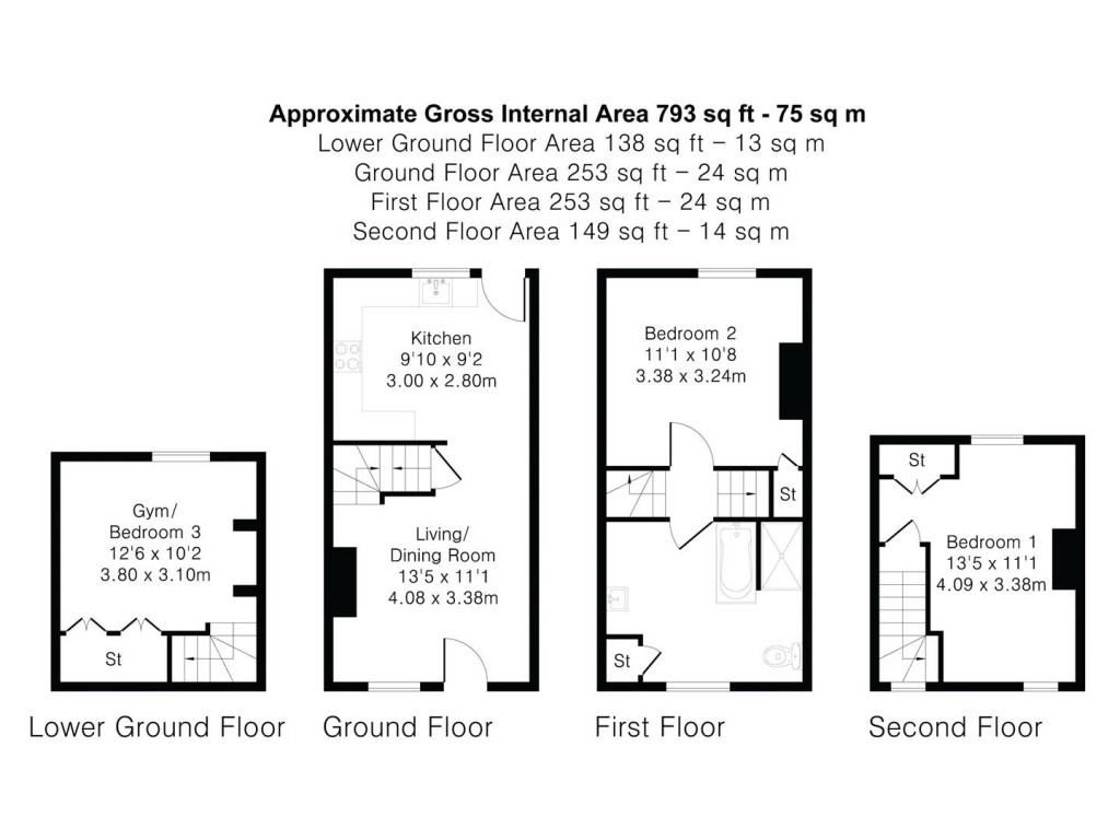 Floorplans For Museum Street, Saffron Walden, Essex, CB10 1BN