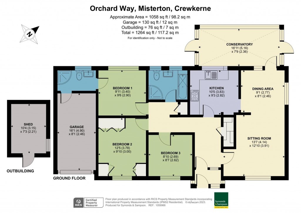 Floorplans For Orchard Way, Misterton, Crewkerne, Somerset.